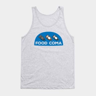 Sleepy Cartoon Cats in the Food Coma - version for the light bg Tank Top